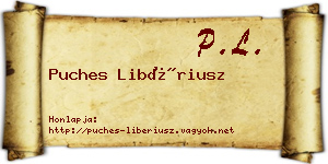Puches Libériusz névjegykártya